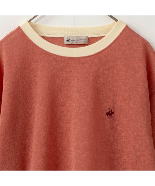 MAC HOUSE(women)(マックハウス（レディース）)/BEVERLY HILLS POLO CLUB ビバリーヒルズポロクラブ リンガー配色シアーTシャツ 3287－7753/img01