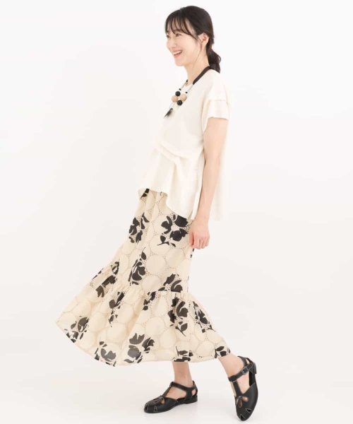 HIROKO BIS(ヒロコビス)/【洗える】サークル刺繍フラワープリントスカート/img12