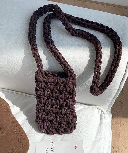 ARGO TOKYO(アルゴトウキョウ)/Mesh Knitting Smartphone Shoulder Bag 26151 メッシュ編みスマホショルダーバッグ　スマホ―バッグ　ショルダーバッグ　メ/img24