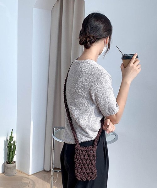 ARGO TOKYO(アルゴトウキョウ)/Mesh Knitting Smartphone Shoulder Bag 26151 メッシュ編みスマホショルダーバッグ　スマホ―バッグ　ショルダーバッグ　メ/img25