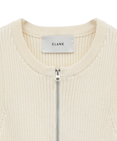 CLANE(クラネ)/SLEEVELESS ZIP RIB KNIT TOPS/img08