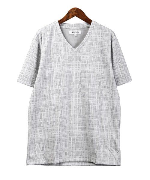 LUXSTYLE(ラグスタイル)/デジタルチェックVネックTシャツ/Tシャツ メンズ 半袖 半袖Tシャツ Vネック トップス カットソー/img06