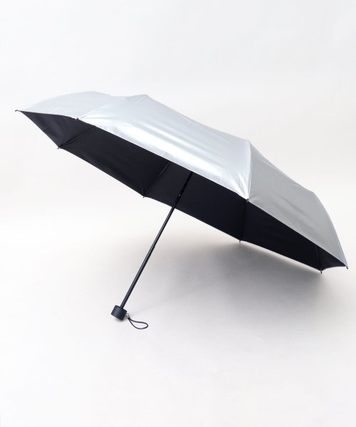 AMS SELECT(エーエムエスセレクト)/晴雨兼用 シルバー×ブラック メンズ日傘 / 折り畳み傘 / 遮光率 UVカット率 99.9%以上/img03