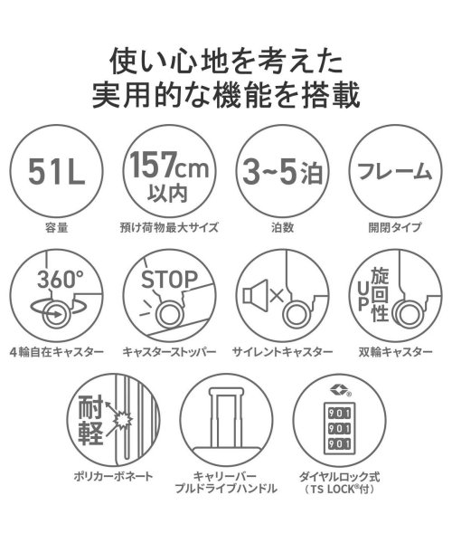 ワールドトラベラー スーツケース World Traveler サグレス 2 キャリーケース ハード フレーム Mサイズ 51L 3泊 4泊 5泊 05112 