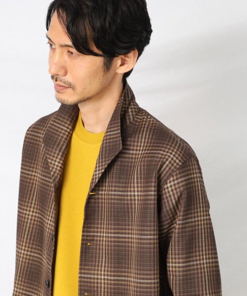 TAKEO KIKUCHI(タケオキクチ)/オンブレー ギンガムチェック スタンドカラー シャツ/img19