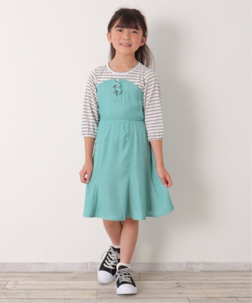 ikka kids(イッカ　キッズ)/ボーダー7分Tドッキングワンピース（120〜160cm）/img11