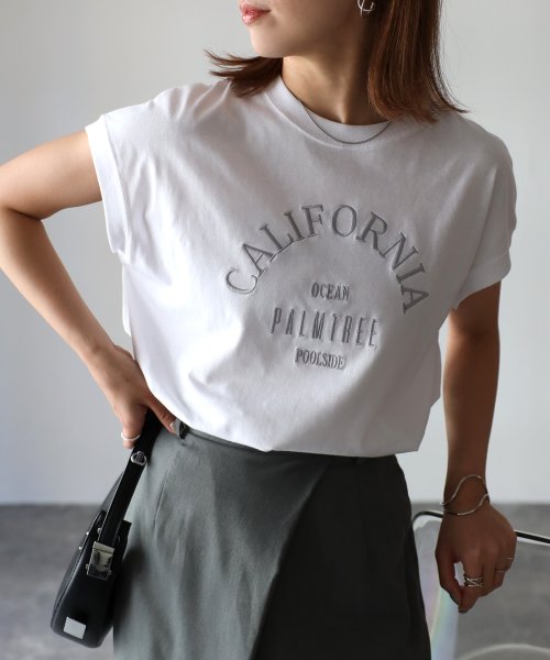 Riberry(リベリー)/ロゴ刺繍フレンチTシャツ/img33