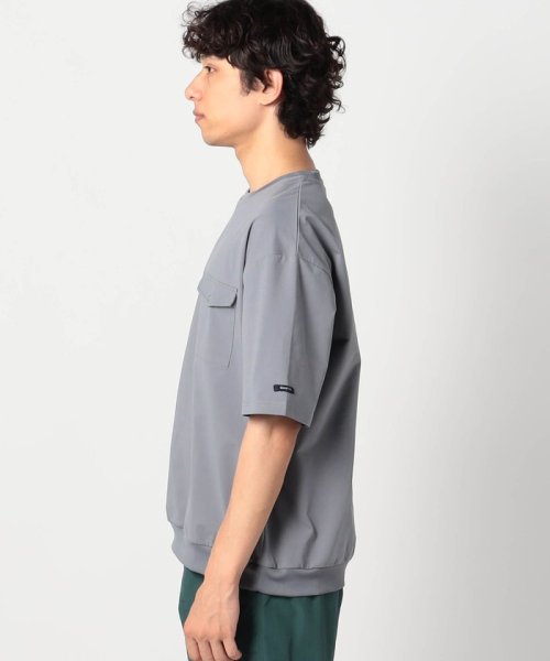 Grand PARK(グランドパーク)/ハイブリットファブリックポケット付きクルーTシャツ/img03