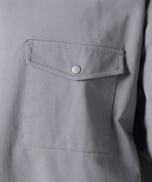 Grand PARK(グランドパーク)/ハイブリットファブリックポケット付きクルーTシャツ/img05