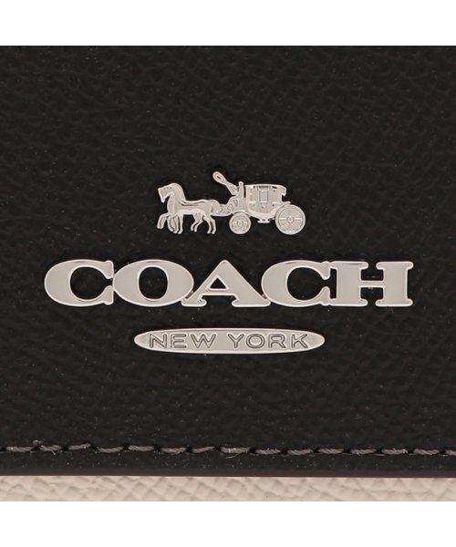 COACH(コーチ)/コーチ アウトレット 三つ折り財布 ミニ財布 ホワイト ブラック レディース COACH CF446 SVNOK/img06