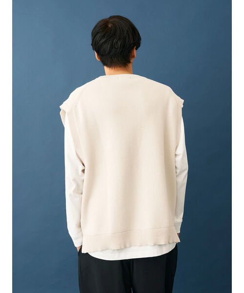 CRAFT STANDARD BOUTIQUE(クラフトスタンダードブティック)/【2点セット】洗える ミラノリブニットベスト+LS TEE－SET/img04