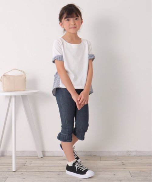 ikka kids(イッカ　キッズ)/【親子おそろい】ストライプ切り替えTシャツ（120〜160cm）/img09