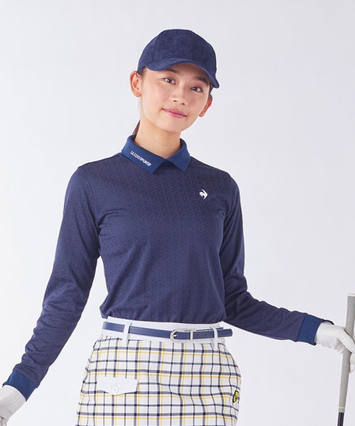 le coq sportif GOLF (ルコックスポルティフ（ゴルフ）)/変形襟ジャガードシャツ【アウトレット】/img01