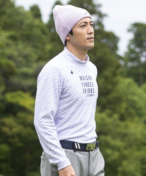 le coq sportif GOLF (ルコックスポルティフ（ゴルフ）)/裏起毛総柄ハイネックシャツ/img05