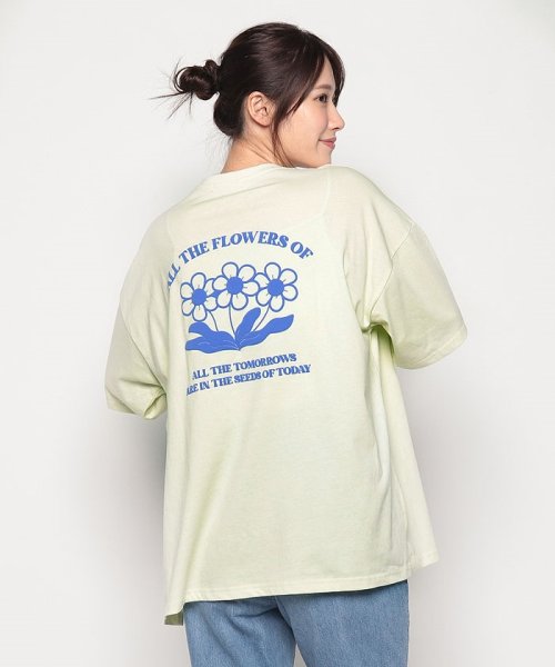 NICE CLAUP OUTLET(ナイスクラップ　アウトレット)/発泡お花BACKプリントTシャツ/img31