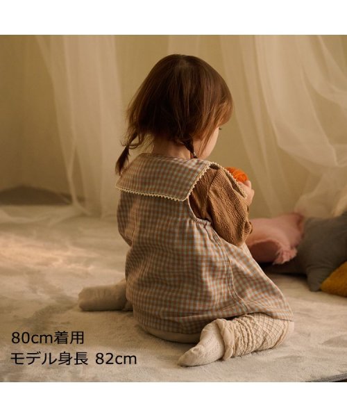 Kids Zoo(キッズズー)/【子供服】 kid´s zoo (キッズズー) Ｗガーゼギンガムチェック柄チュニック 80cm，90cm W60900/img09