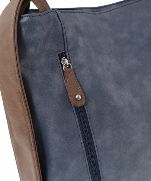 [2WAY・A4サイズ対応]フェイクレザー変形トートバッグ 