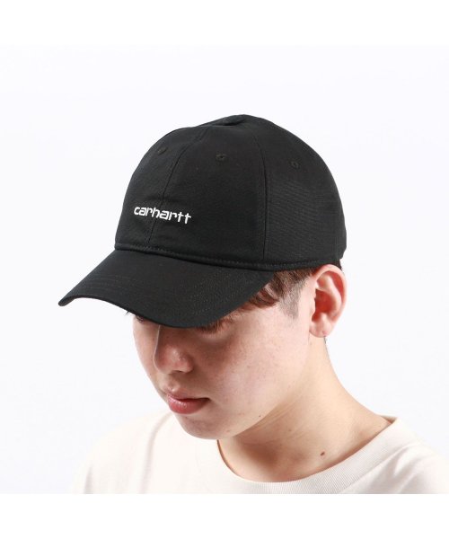 Carhartt WIP(カーハートダブルアイピー)/日本正規品 カーハート キャップ Carhartt WIP CANVAS SCRIPT CAP 帽子 6パネル コットン ロゴ  サイズ調整 I028876/img01