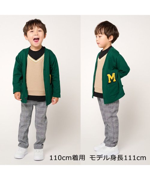 moujonjon(ムージョンジョン)/【子供服】 moujonjon (ムージョンジョン) ミニ裏毛レタードカーディガン 90cm～140cm M50400/img10