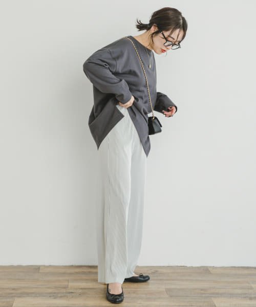 ITEMS URBANRESEARCH(アイテムズ アーバンリサーチ（レディース）)/セルフカットハイショクプリーツパンツ/img11