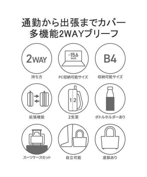 ACE(エース)/エース ブリーフケース ACE シアズ ビジネスバッグ 通勤バッグ ショルダー 斜めがけ 2WAY 軽い B4 大きめ PC収納 2層 10364 10374/img03