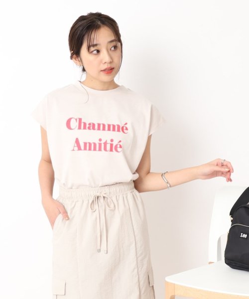 SHOO・LA・RUE　DRESKIP(シューラルー／ドレスキップ)/大人の抜け感 フレンチスリーブ ゆるロゴTシャツ/img21