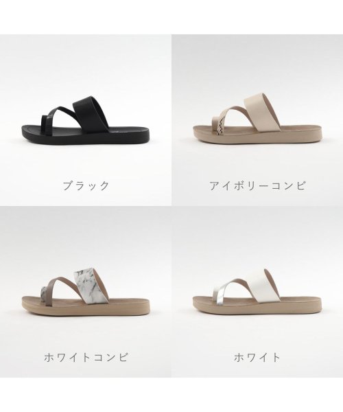 FOOT PLACE(フットプレイス)/レディース サンダル トングサンダル フラット ぺたんこ 痛くない 歩きやすい つっかけ レナ LENA TS－13308/img01