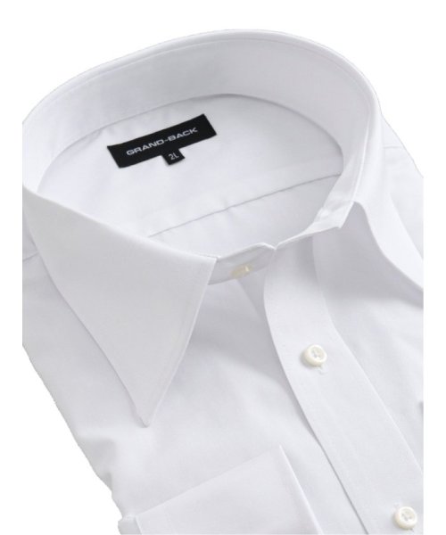 GRAND-BACK(グランバック)/【大きいサイズ】グランバック/GRAND－BACK 形態安定 セミワイドカラー 長袖 シャツ メンズ ワイシャツ ビジネス yシャツ 速乾 ノーアイロン 形態安/img01