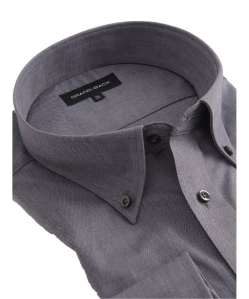 GRAND-BACK(グランバック)/【大きいサイズ】グランバック/GRAND－BACK 形態安定 ボタンダウン 長袖 シャツ メンズ ワイシャツ ビジネス yシャツ 速乾 ノーアイロン 形態安定/img01