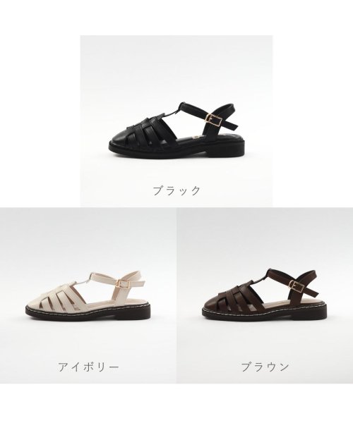 FOOT PLACE(フットプレイス)/レディース サンダル グルカサンダル スクエアトゥ ストラップ フラット ローヒール レナ LENA TS－2940/img01