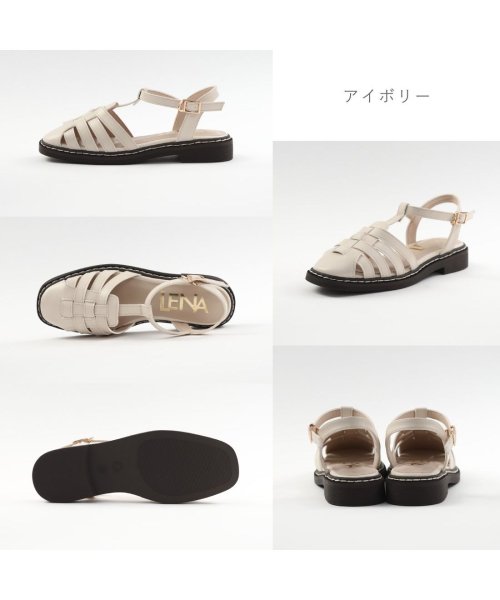 FOOT PLACE(フットプレイス)/レディース サンダル グルカサンダル スクエアトゥ ストラップ フラット ローヒール レナ LENA TS－2940/img06