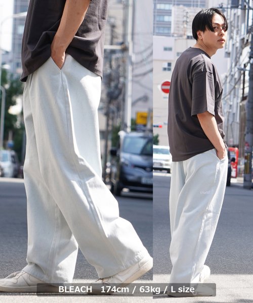 1111clothing(ワンフォークロージング)/【 Laufer 12oz デニム ワイドパンツ 】 ワイドパンツ デニム メンズ ジーパン レディース オーバーサイズ テーパードパンツ バルーンパンツ/img08