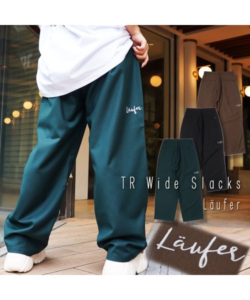 1111clothing(ワンフォークロージング)/【 Laufer TR ワイド スラックス 】 ワイドパンツ メンズ TR スラックス レディース タックパンツ テーパードパンツ バルーンパンツ ボトムス/img01