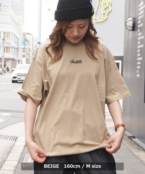 1111clothing(ワンフォークロージング)/【 Laufer センター刺繍 ルーズTシャツ 】 オーバーサイズ ロゴ tシャツ メンズ ビッグtシャツ レディース 半袖 ゆったり 綿100% ワンポイント/img14