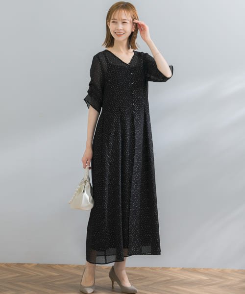 kaene　ラメドビータックスリーブドレス この商品は