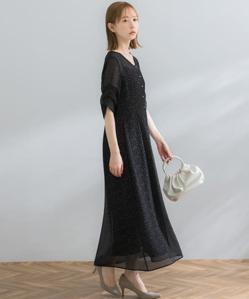 kaene　ラメドビータックスリーブドレス この商品は