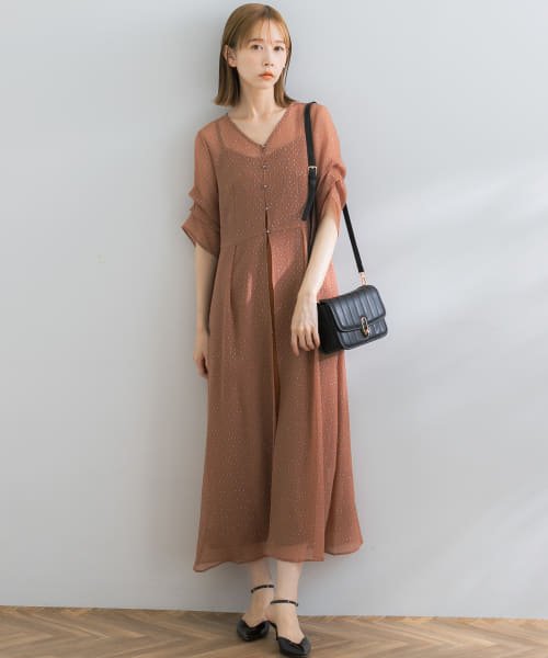 kaene　ラメドビータックスリーブドレス この商品は