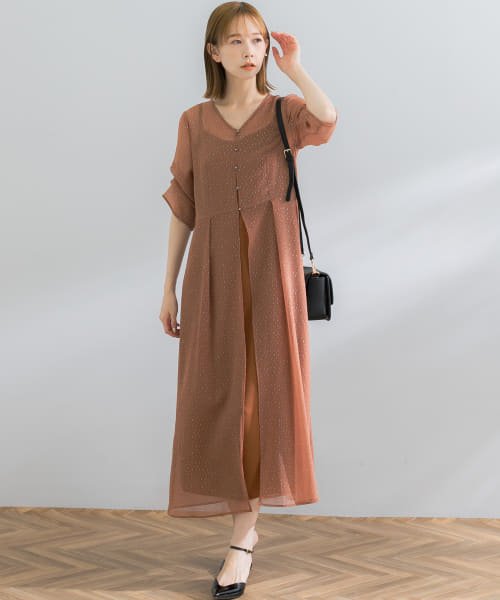 kaene　ラメドビータックスリーブドレス この商品は