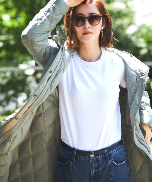 キルティングロングダウンコート(D956) ロング丈キルティングコート