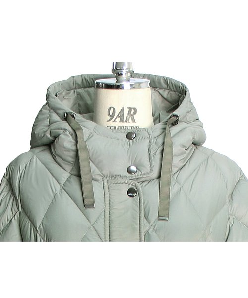 キルティングロングダウンコート(D956) ロング丈キルティングコート