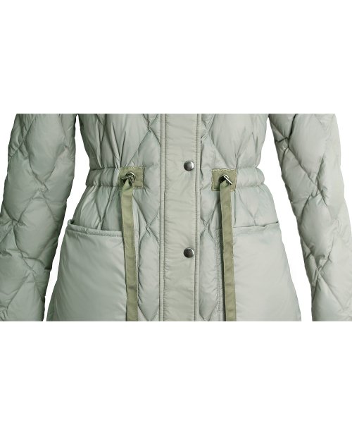 キルティングロングダウンコート(D956) ロング丈キルティングコート