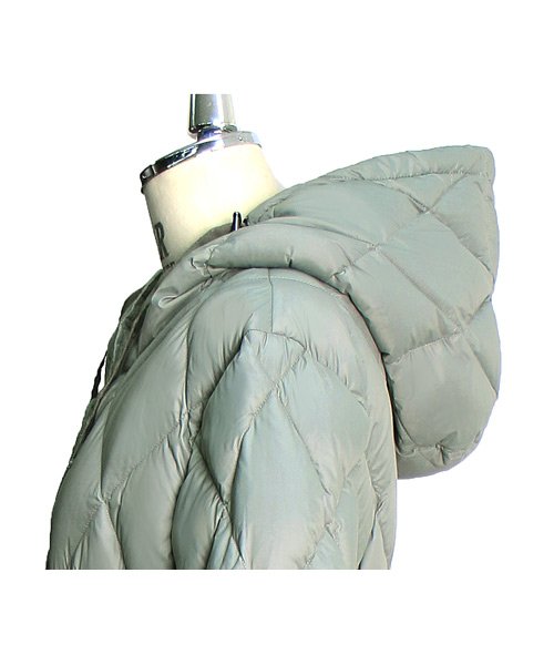 キルティングロングダウンコート(D956) ロング丈キルティングコート