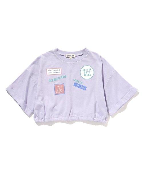 SHOO・LA・RUE(Kids) (シューラルーキッズ)/【110－140cm】ショート丈ワッペンTシャツ/img01