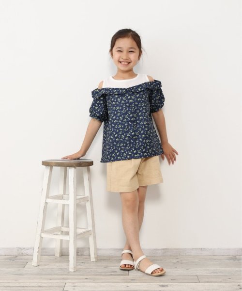 ikka kids(イッカ　キッズ)/ストレッチパナマキュロット（120〜160cm）/img19