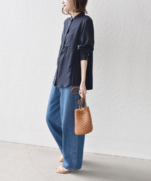 SHIPS WOMEN(シップス　ウィメン)/〈手洗い可能〉ストレッチ ジョーゼット プリーツ ブラウス 24SS ◇/img69