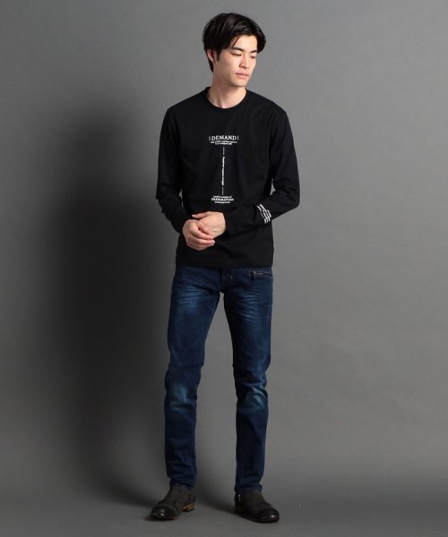 黒顔料ビットデニムパンツ 