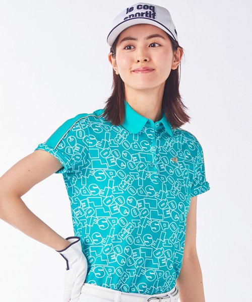 le coq sportif GOLF (ルコックスポルティフ（ゴルフ）)/サンスクリーン 襟付きロゴ柄半袖シャツ【アウトレット】/img01