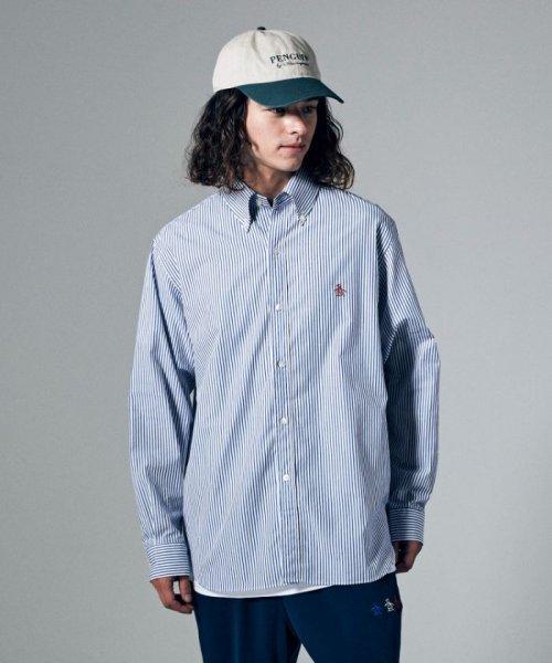 Penguin by Munsingwear(ペンギン　バイ　マンシングウェア)/BROAD CLOTH STRIPE B.D SHIRT / ブロードクロスストライプボタンダウンシャツ【アウトレット】/img09