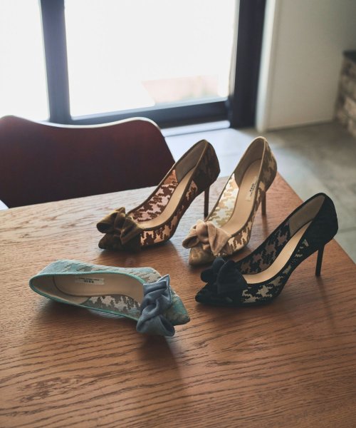 リボンモチーフチュールパンプス リボンモチーフチュールパンプス リボンモチーフチュールパンプス A1651721455 (12540円)