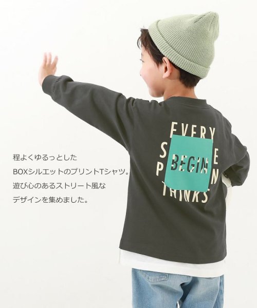 devirock(デビロック)/デビラボ プリント袖リブ長袖Tシャツ 子供服 キッズ ベビー 男の子 女の子 長袖Tシャツ ロンT /img06